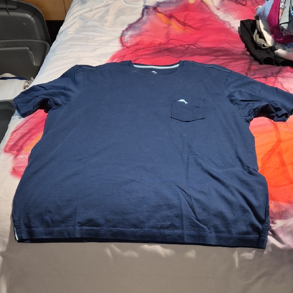 Tommy Bahama Navy Short-Sleeve Pocket Tee